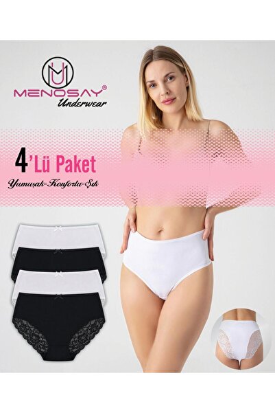 MENOSAY 4'lü paket dantelli bato külot