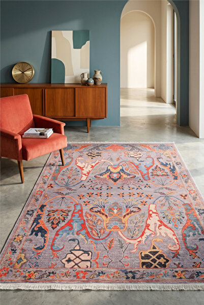 Çağ Halı Koyu Gri Zamanın İzi Modern Vintage Sisal Halı