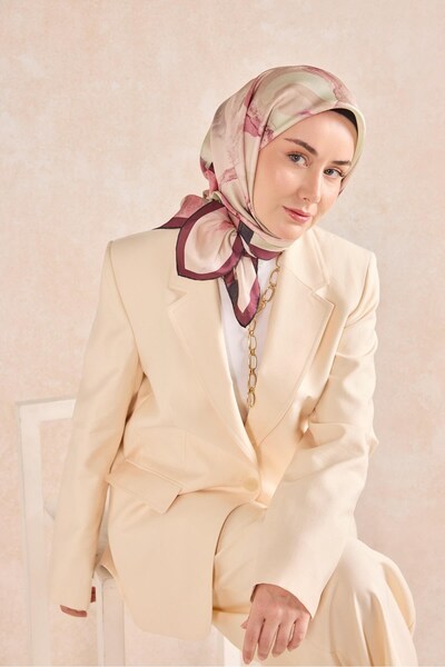 Silk Home Twill İpek Petal Eşarp Gül Kurusu 90x90