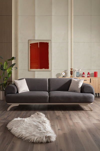 İYENA HOME LİVİNG June Mekanizmalı 3'lü Koltuk Antrasit