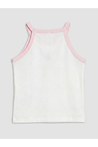 LC Waikiki White Floral Embroidered Girls' Undershirt