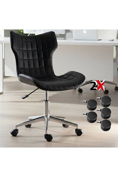 Kdhome OfficeGlide Nova Office Chair, Slim, Metal Frame, Adjustable Height, S...