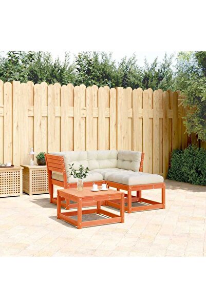 vidaxl Set mobilier de gradina cu perne, 3 piese, lemn masiv de pin