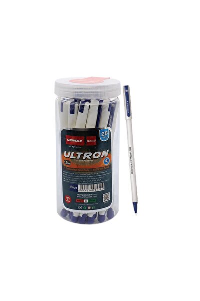 UNIMAX 1.0mm Ultron Blue Pen 25pcs