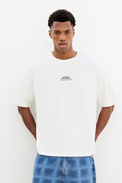 Pull & Bear Brooklyn grafik baskılı relaxed tişört