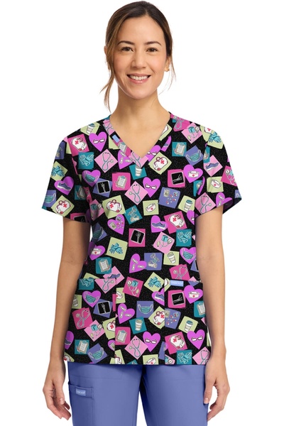 Cherokee UNIFORMS Cherokee Health-abet Γυναικεία Ιατρική Μπλούζα CK856 Πολύχρ...
