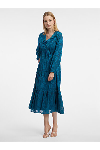 ORSAY Rochie midi florală albastră de damă