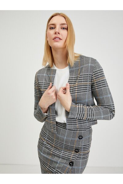 ORSAY Grey women's checkered jacket