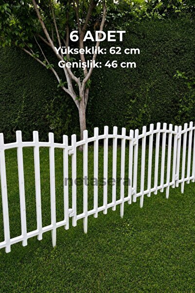netasera Maxi Boy Yükseklik 62 Cm Dekoratif Çift Taraflı Beyaz Peyzaj Plastik...