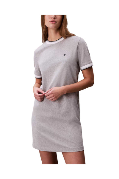 Calvin Klein Γυναικείο Κοντομάνικο Φόρεμα Γκρι LV047F248G-P79