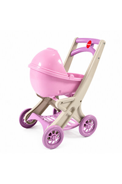 Doloni Carucior de jucarie pentru papusi, pink/grey, cu platforma de sustiner...