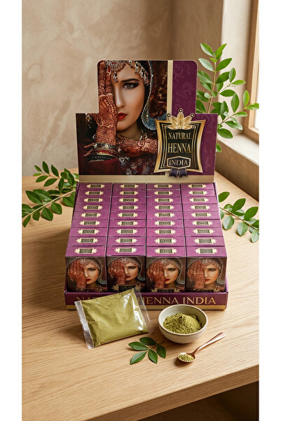Medine Baazar Natural Henna India %100 Doğal Toz Hint Kınası 800 gr - 40 Adet...
