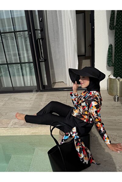 SS Design Set costum de baie cu hijab, include bonetă și bandană