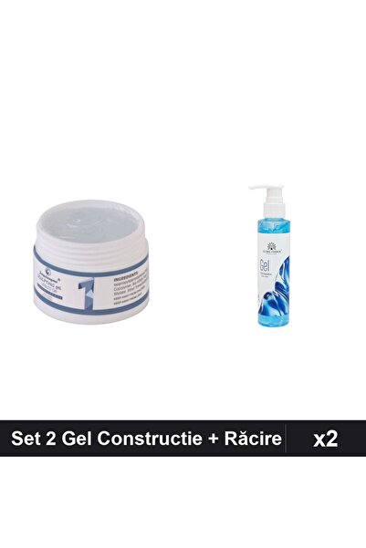 Makeup Set 2 Gel Constructie UV LED FSM 15g Transparent + Gel Răcire Epilare ...