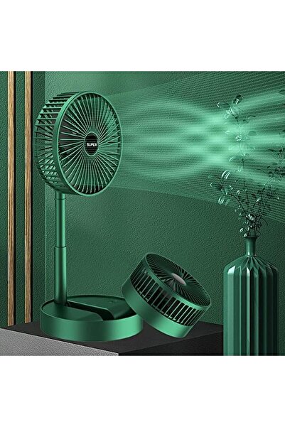 ARTC Foldable Fan, Telescopic Fan Wireless Portable Desk Fan USB, Adjustable Height 3 Speeds