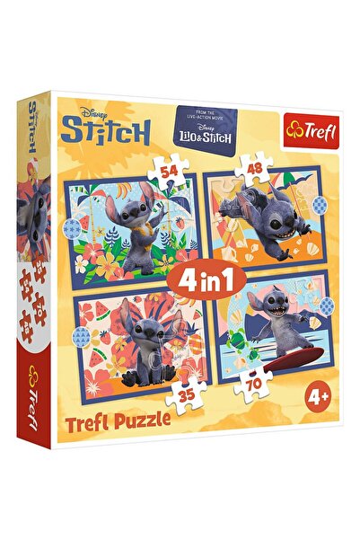 NO BRAND PUZZLE 4IN1 DISNEY LILO AND STITCH HOLIDAY IN HAWAII