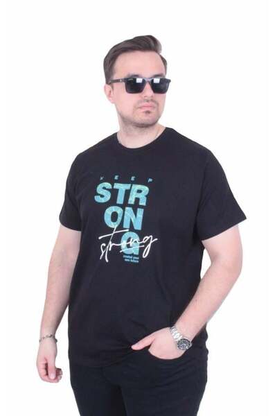 Starbattal Tricou cu gâtul în formă de O pentru bărbați, mărime mare, Strong ...