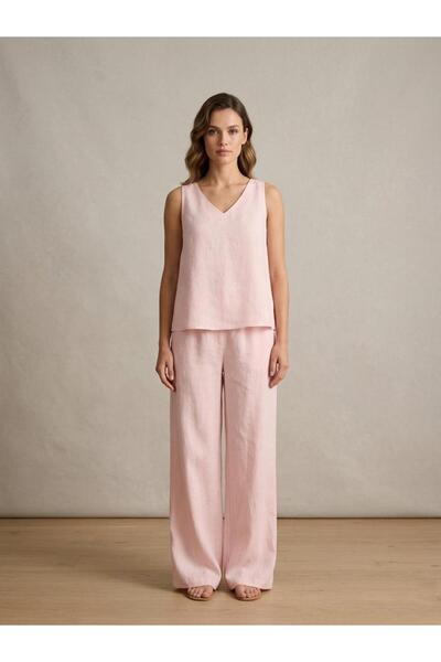 MYSZI Tencel Kumaş Pembe Alt Üst Takım
