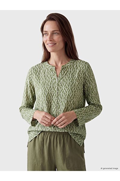 LC Waikiki Lcw Grace Collar Patterned Blouse