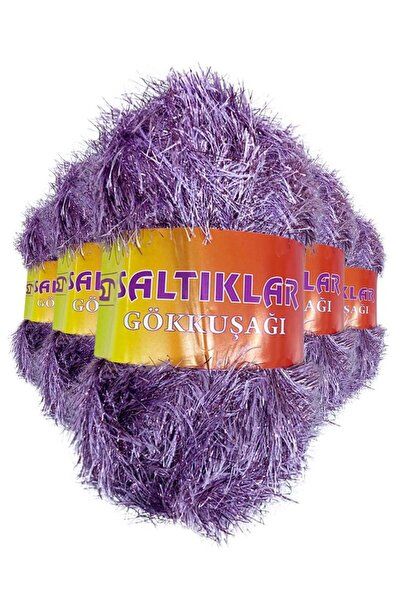 Royaleks Group 5 Pieces Rainbow Hand Knitting Yarn Wool 25