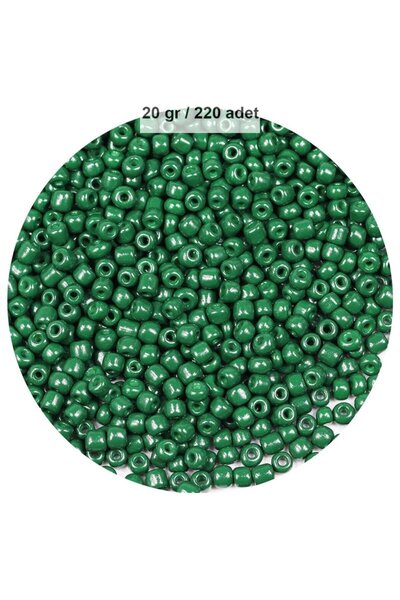 Generic Brand Dark Green Color 4 mm Approx 220 Pieces/20 Gram Glass Beads for...