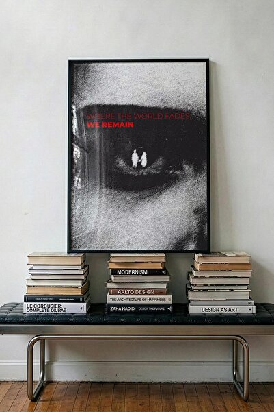 TabloRosa Siyah Çerçeveli Modern Dekoratif Poster Tablo – We Remain | Sürreal...
