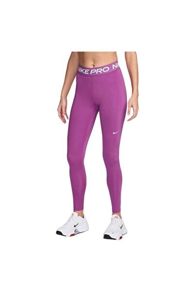 Nike Women's Pro Mid-Rise Mesh-Panelled Tights L
