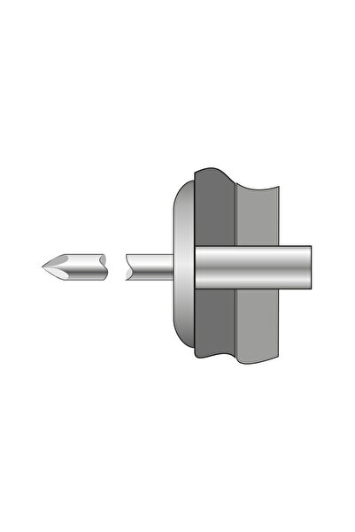 BRALO Set of 250 x Pop-Rivets, Wide Head, Aluminum, Steel - 4.8 X 13