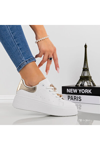 Givana Women's Platform Sneakers YH38 Gold
