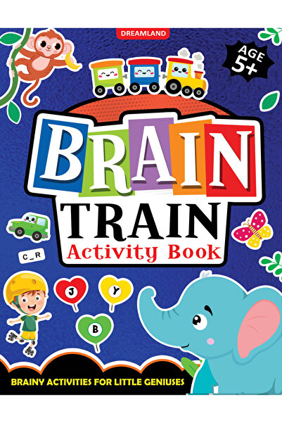 dreamland Brain Train Activity Book for Kids Age 5+ - With Colouring Pages, M...
