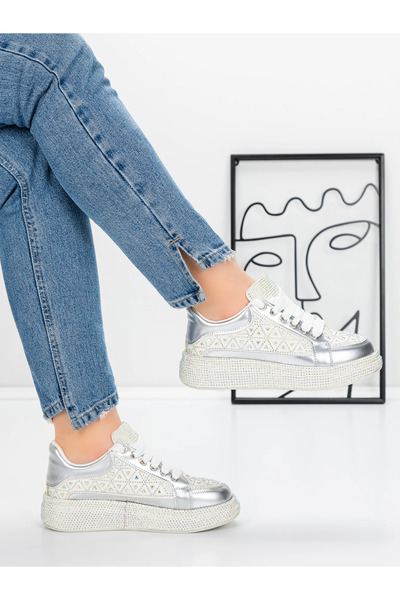 mei Women's Sneakers 5WL91 Silver