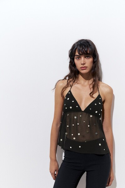 Pull & Bear Aynalı halter top