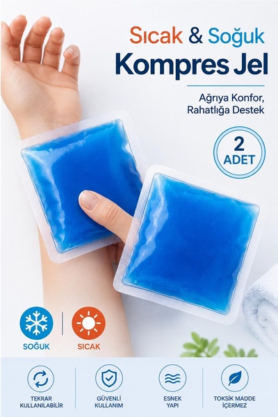 Kitchen Beauty 2 Adet Premium Termojel Sıcak Soğuk Kompres Jel Buz Paketi,Soğ...