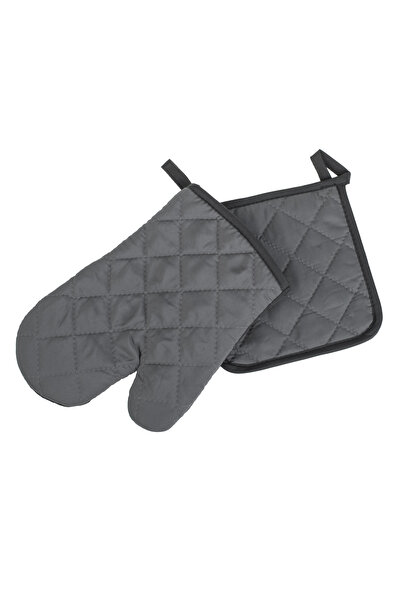 Zumzeria Oven Mitt & Kitchen Towel Dark Gray - 2pcs