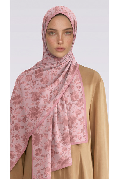 Karaca PAMUKŠI ŠAL SA FLORALNIM UZORAKOM - PUDER ROZE