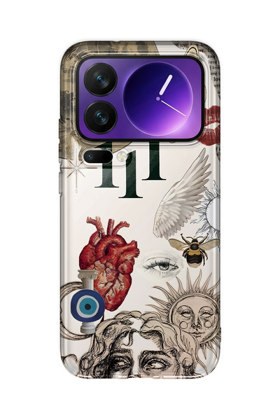 FLAMENKO Xiaomi 17 Pro Compatible Transparent Phone Case with Astro Symbolic ...
