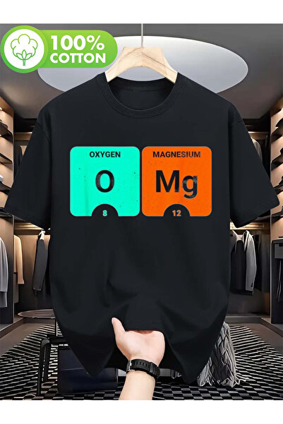Blueno YO تي شيرت OMG للرجال بتصميم العناصر الكيميائية