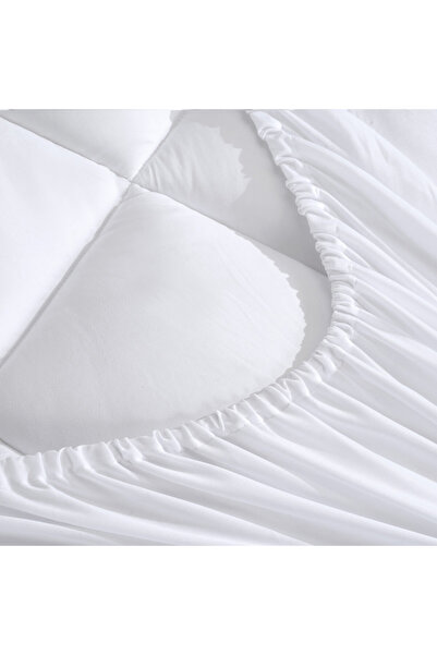 KARAZ LINEN غطاء فراش من القطن الطبيعي بحشوة مضغوطة بارتفاع 10 سم
