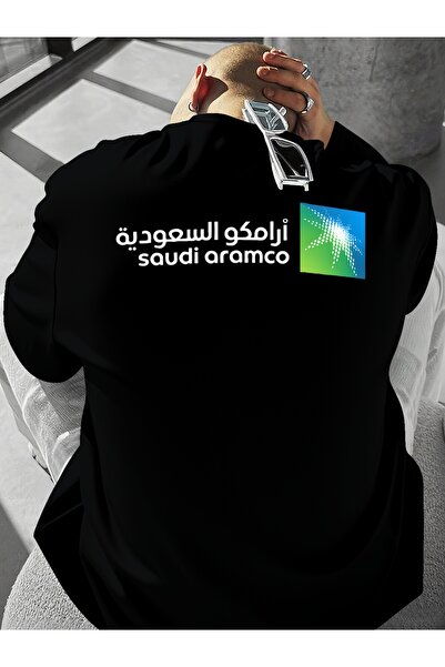 SAUDI قميص قطني 100% للرجال والنساء - تي شيرت فضفاض بياقة دائرية وأكمام قصيرة...