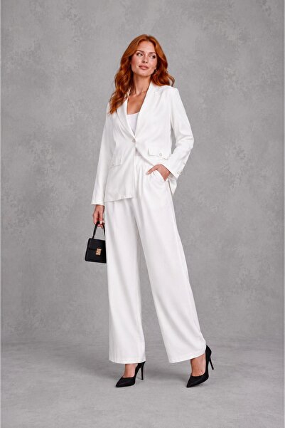 UTDU Tencel Fabric Jacket and Pants Two-Piece Set