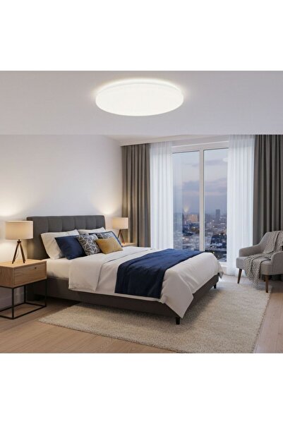 DELIGHT Plafoniera Slim Milky 32W=280W, Ã˜375 mm, 4100k, lumina neutra