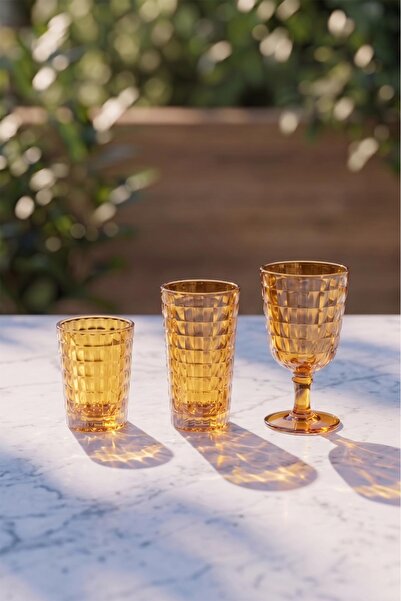 EWs Acrylic Allegra Honey 18 Piece Water Soft Drink Coffee Cup 400 Ml- 450 Ml...