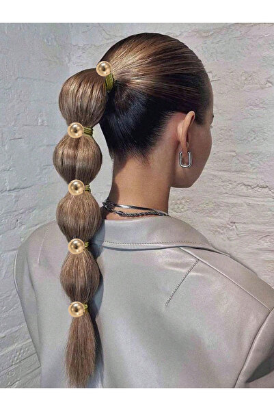 Take Two By Styli Pack of 5 - Golden Sphere Hair Tie