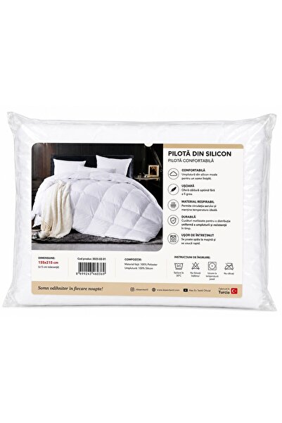 ALAS Pilotă din Silicon 2 persoane, 195x215 cm, Albă, Ușoară și Confortabilă