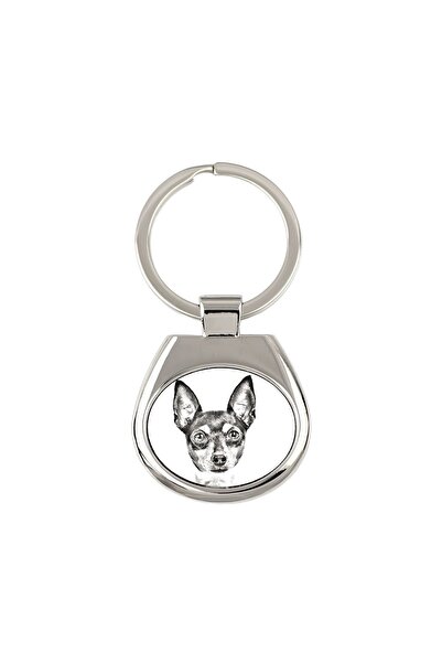 Art - Dog Toy Fox Terrier - breloc cu un câine, breloc cu imprimeu, pandantiv...