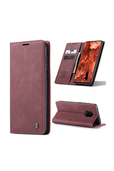 Caseme 013 Retro Θήκη Βιβλίο Wine Red (Xiaomi Redmi Note 9S / 9 Pro)