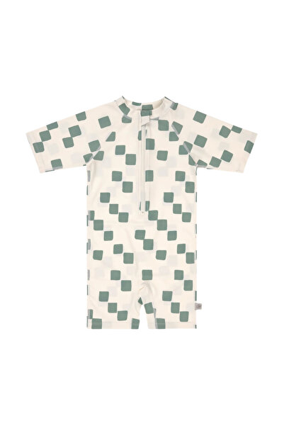Lassig UV Korumalı Mayo Checkerboard Sea Salt Green