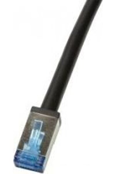 LogiLink Cablu patch exterior PE CAT.6A S/FTP, negru, 0.5m