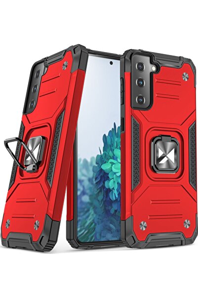 WOZINSKY Husă hibridă blindată Ring Armor cu suport magnetic pentru Samsung G...