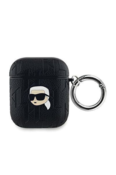 Karl Lagerfeld KLA2PGKIPK Husă pentru Apple AirPods 1/2 Monogram Karl Head negru